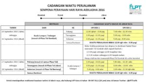 Jadual perjalanan