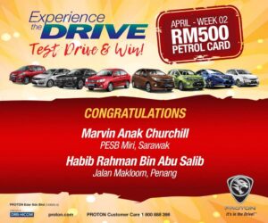 pemenang peraduan proton experience the drive