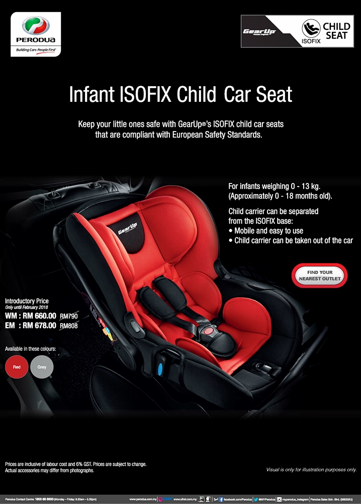 Perodua Infant Seat ISOFIX - PanduLaju.com.my