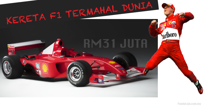 Ferrari F2001 Schumacher Dilelong Rm31 Juta Pecah Rekod Kereta F1 Paling Mahal Dunia