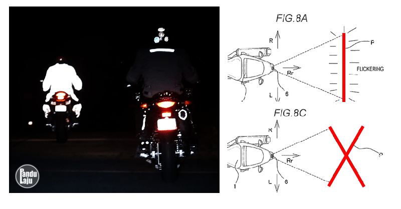 Suzuki Reka Lampu Laser Keselamatan untuk Penunggang Motosikal