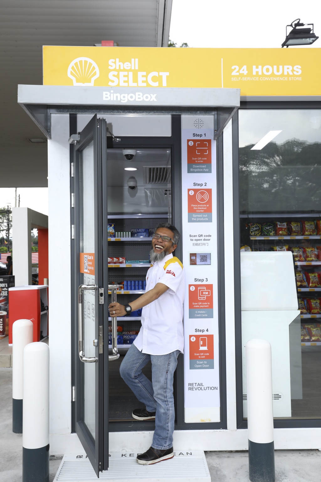 Shell Select Jalan Tun Razak Perkenal Kiosk Runcit Digital BingoBox