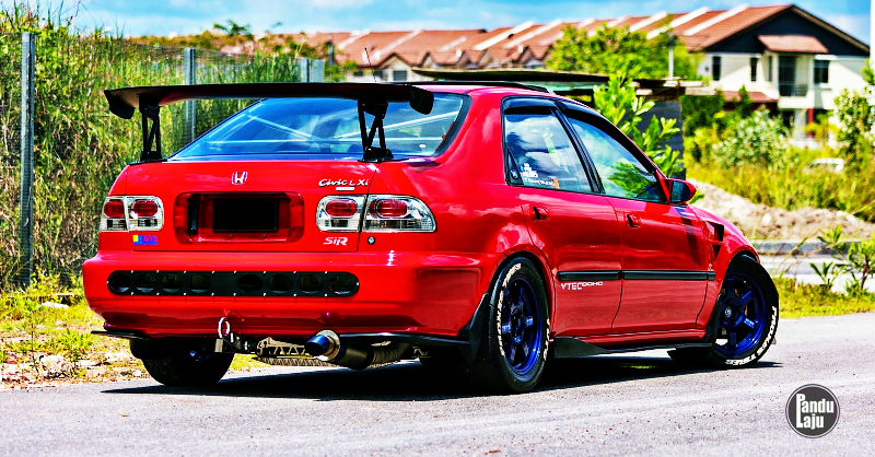 #BikinKereta: Honda Civic EG8 'LHD' yang Merah Mak Ngah