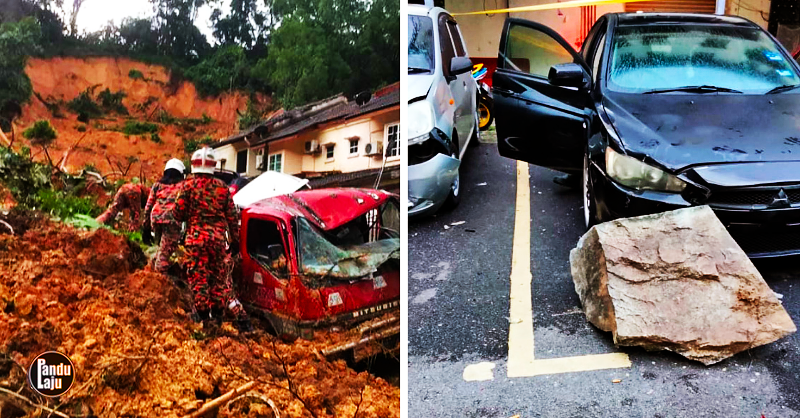 Batu Besar Hempap 8 Kereta Petanda Awal Tanah Runtuh Bukit Permai Ampang