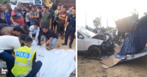 2 Rakan Borak Maut Dirempuh Saga Terbabas, Diseret 20 Meter