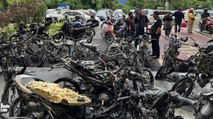 34 Motosikal Rosak Terbakar di PPR Kg Muhibbah, Polis Syak Unsur Khianat