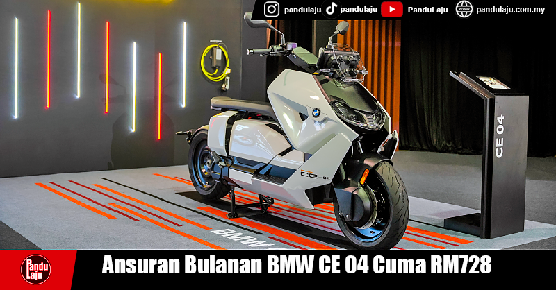 Skuter Elektrik BMW CE 04 (2023) Berharga RM59.5k Di Malaysia, Ansuran ...