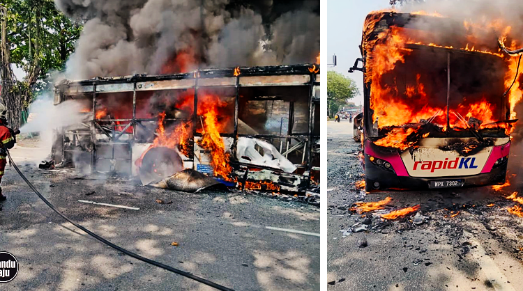 Bas Rapid KL Terbakar, 8 Penumpang dengan Pemandu Berjaya Selamatkan Diri