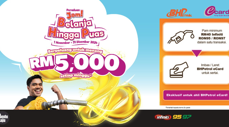 Peraduan Jom! Belanja Hingga Puas BHPetrol Tawar Ganjaran Tunai RM200k!