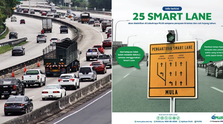 25 Laluan Smart Lane Dibuka di Lebuhraya PLUS hingga 2 Januari 2025