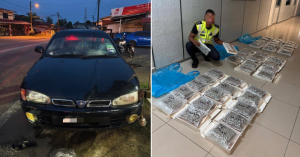 Wira Kena Tahan Cuba Seludup Ganja Masuk Malaysia, Pemandu Sempat Larikan Diri