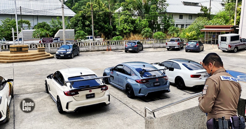 Pelancong Malaysia berlumba haram di Hatyai kena tahan.