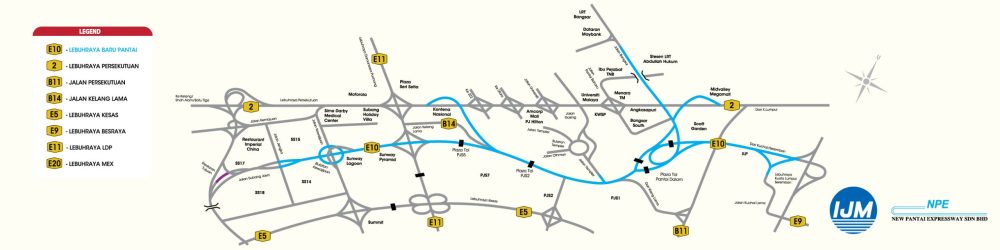 Peta Lebuhraya NPE