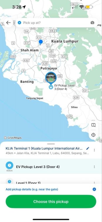 Grab EV di KLIA
