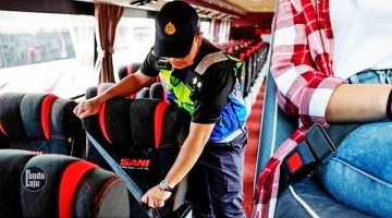Bak ekspres dan persiaran Malaysia wajib pasang tali keledar mula 1 Julai 2025