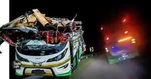 Kemalangan bas ekspres bawa pelajar UPSI di jalan Gerik-Jeli