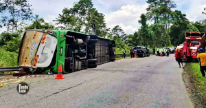 Lokasi nahas bas ekpres pelajar UPSI