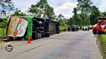 Lokasi nahas bas ekpres pelajar UPSI
