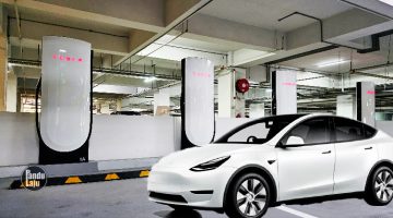 Stesen Tesla Supercharging V4 di iCity, Shah Alam.