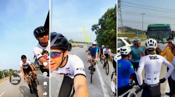 Berbasikal di jalan raya