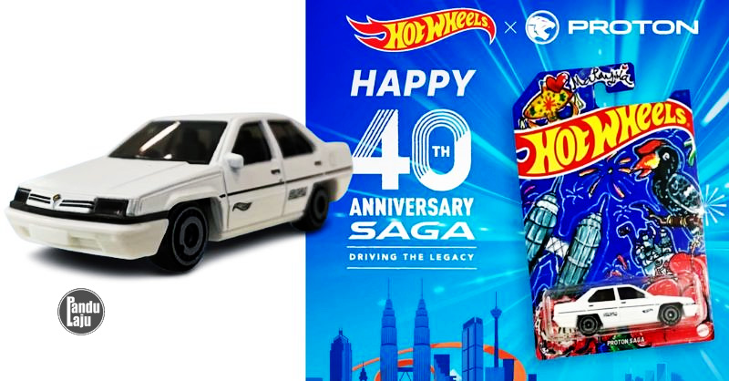 Hot Wheels x Proton keluar diecast Proton Saga edisi ke-40 tahun