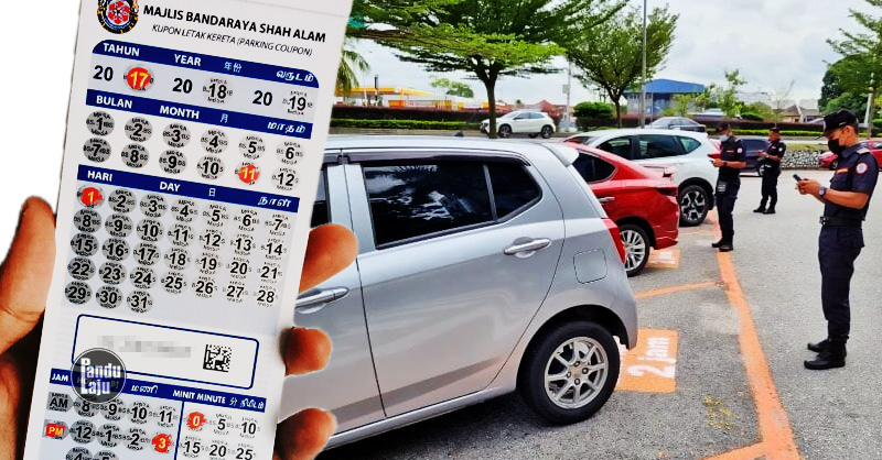 Parkir kereta di bawah Majlis Bandaraya Shah Alam (MBSA)