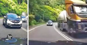 Video tular JPJ memotong di garisan kembar