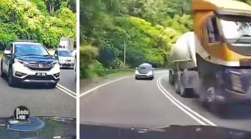 Video tular JPJ memotong di garisan kembar