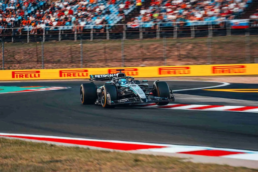 George Russell di GP Hungary 2025