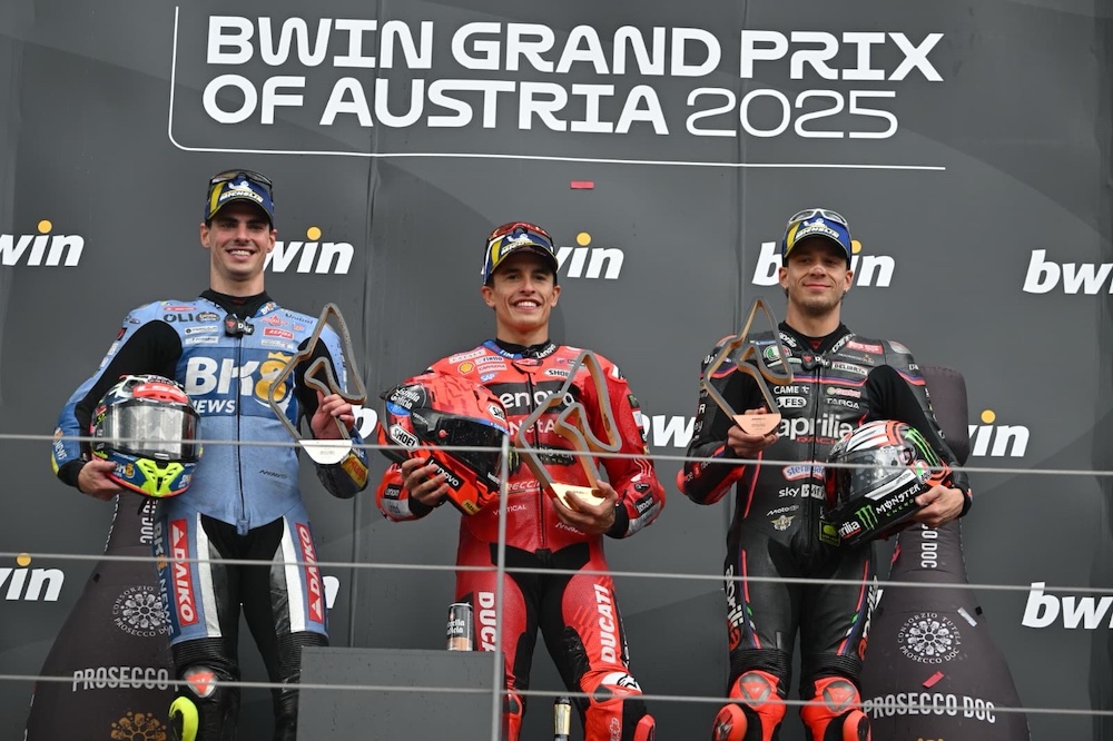 Podium MotoGP Austria 2025