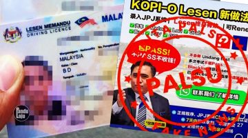 Iklan lesen kopi-0 guna muka menteri disahkan palsu