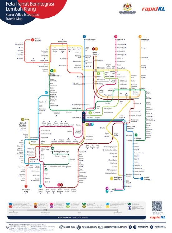 Peta laluan LRT3 Shah Alam