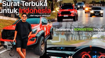 Pemandu Indonesia kagum jalan Malaysia ketika memandu di Lebuhraya Pan Borneo