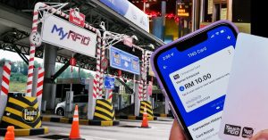 Top up kad TNG NFC di plaza tol