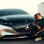 Lewis Hamilton bersama Mercedes EQC