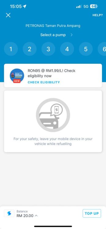 BUDI95 - isi RON95 guna Setel di Petronas