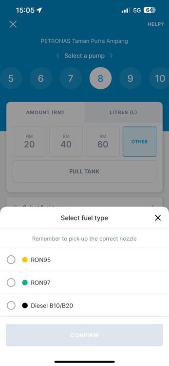 BUDI95 - isi RON95 guna Setel di Petronas