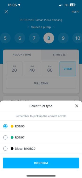 BUDI95 - isi RON95 guna Setel di Petronas