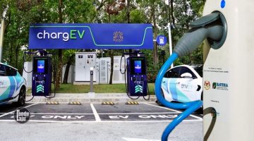 Stesen pengecas EV di Malaysia.