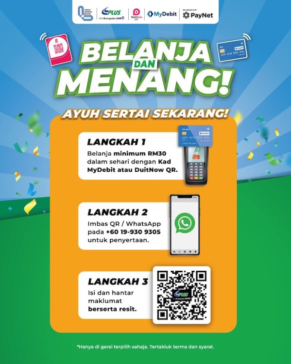 Kempen Belanja dan Menang Bersama MyDebit dan DuitNow QR bermula 1 Oktober - 15 Disember 2025