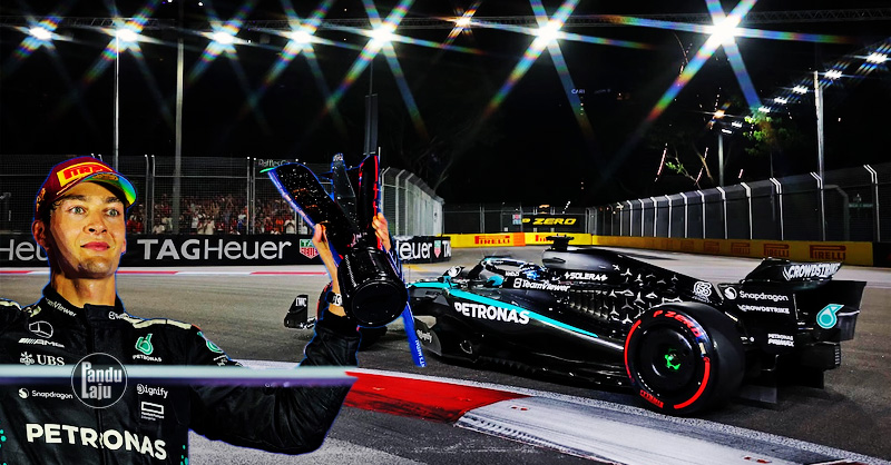 Pelumba Mercedes-AMG PETRONAS, George Russell menjadi juara F1 GP Singapura 2025