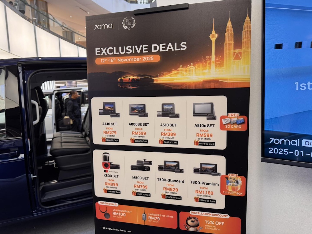 70mai lancar dua dashcam perdana baharu