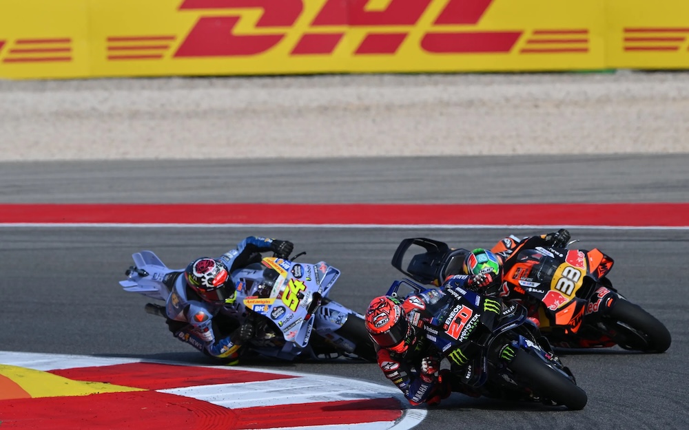 Pelumba Aprilia, Marco Bezzecchi juaga GP Portugal 2025