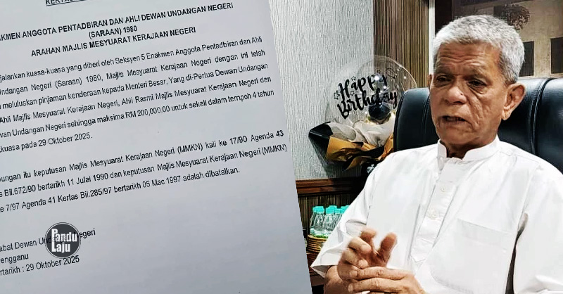 Tular dokumen kelulusan pinjaman RM200,000 setiap ADUN, Exco Terengganu