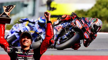 Pelumba Aprilia, Marco Bezzecchi juaga GP Portugal 2025