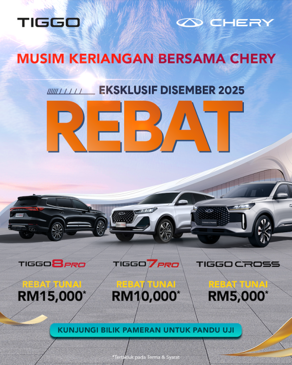 Rebat eksklusif hujung tahun Chery Malaysia 2025