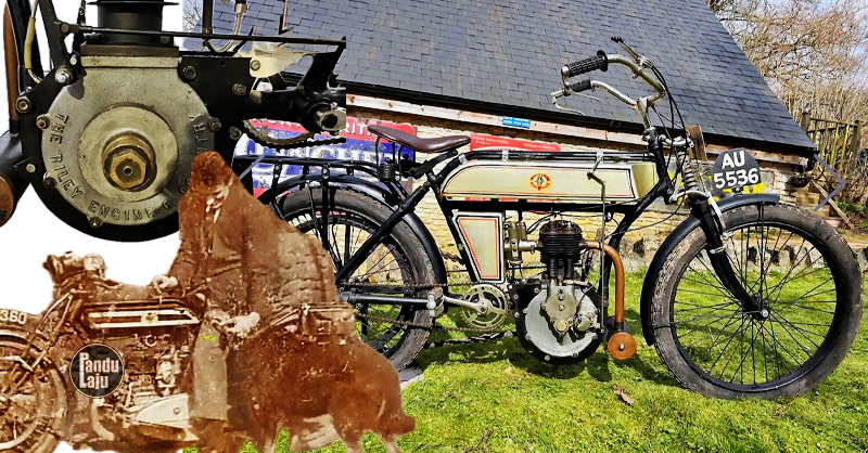 Motosikal Riley 1904 hilang dicuri di England