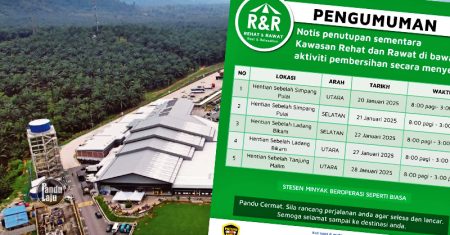 R&R Lebuhraya PLUS tutup sementera