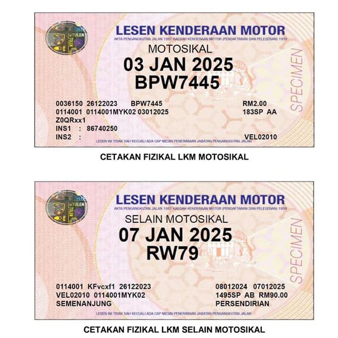 Slip Lesen Kenderaan Motor (LKM) @ Road Tax