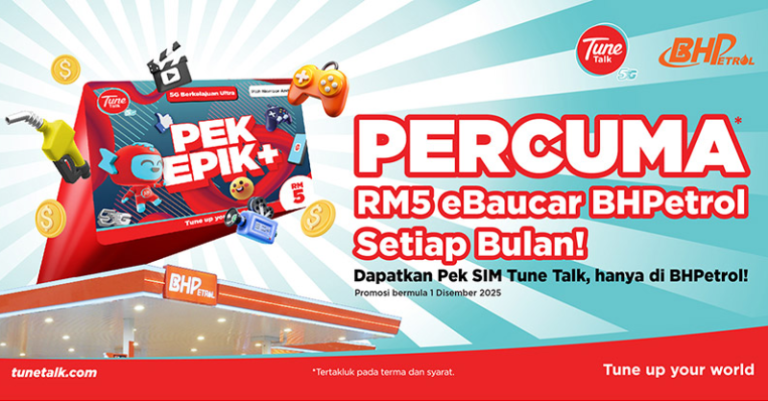 Tune Talk, BHPetrol Lancar Kempen Epik+ Setahun – SIM Percuma, Baucar Minyak Ditawarkan
